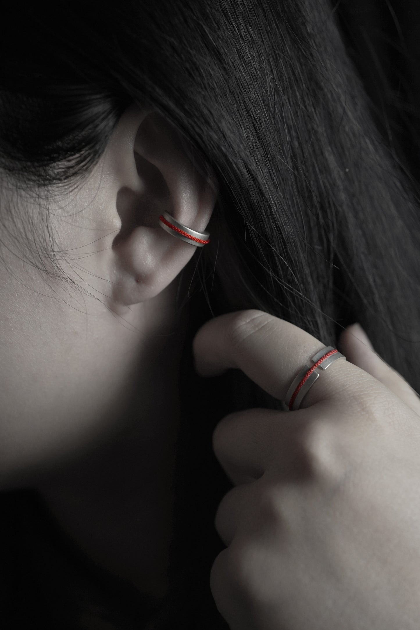 Red Line Ear Cuff