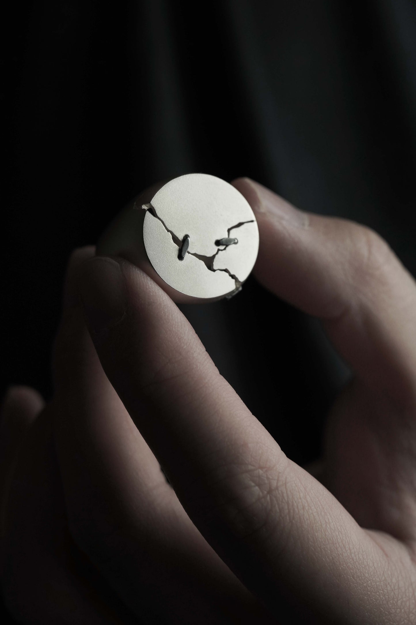 JuCi Signet Ring Round Black