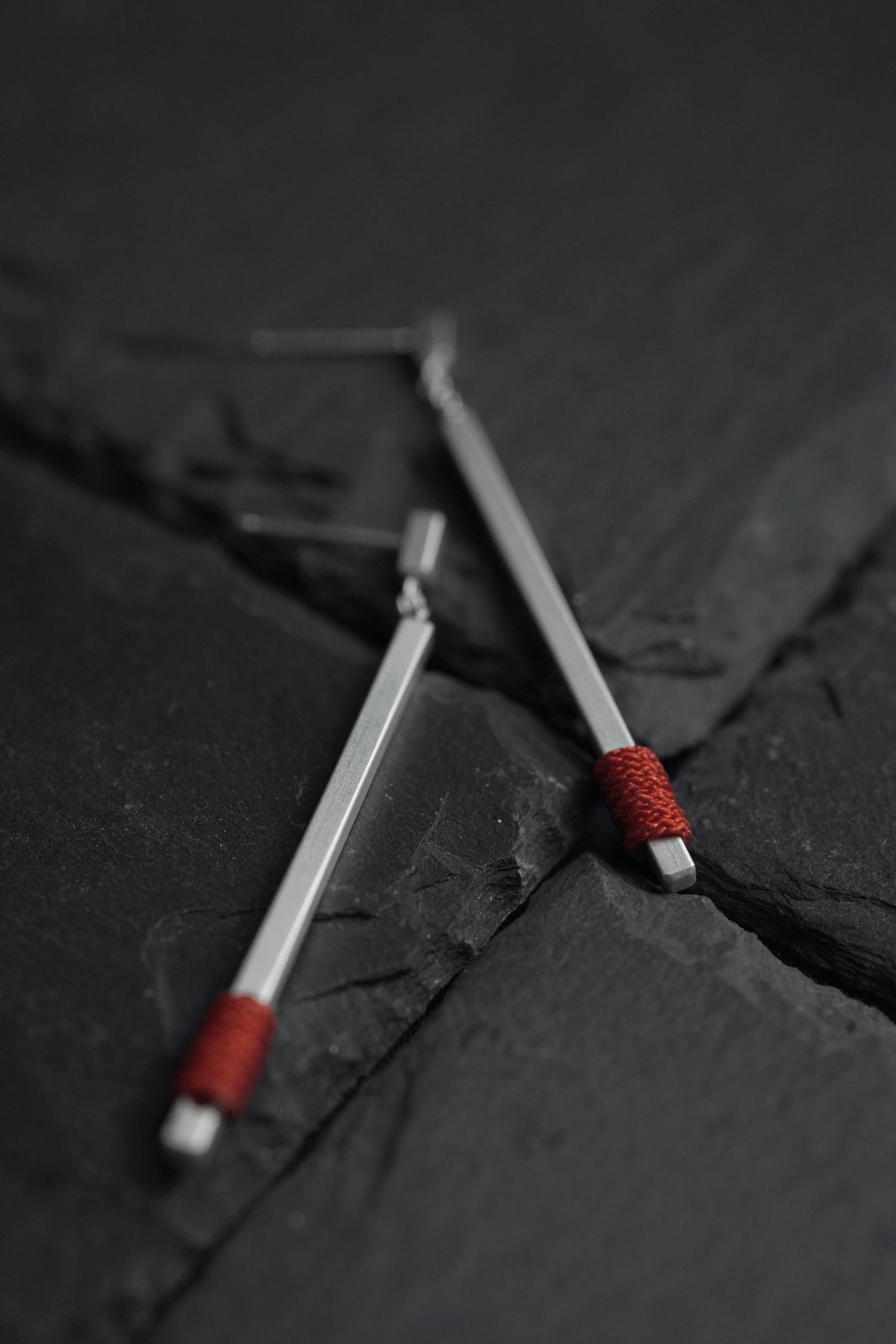 Red Line Earring Dangle