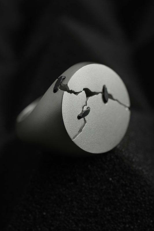 JuCi Signet Ring Round Black