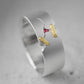 JuCi Band Ring White Duo With Ruby