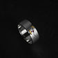 JuCi Band Ring White Duo With Ruby