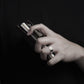 JuCi Band Ring White Duo With Ruby