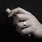 JuCi Band Ring White Duo With Ruby