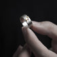 JuCi Band Ring White Duo With Ruby