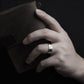 JuCi Band Ring White Duo With Emerald