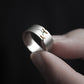 JuCi Band Ring White Duo With Emerald