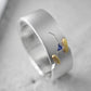 JuCi Band Ring White Duo With Sapphire