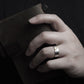 JuCi Band Ring White Duo With Sapphire