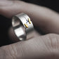 JuCi Band Ring White Duo With Sapphire