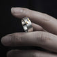 JuCi Band Ring White Duo With Sapphire
