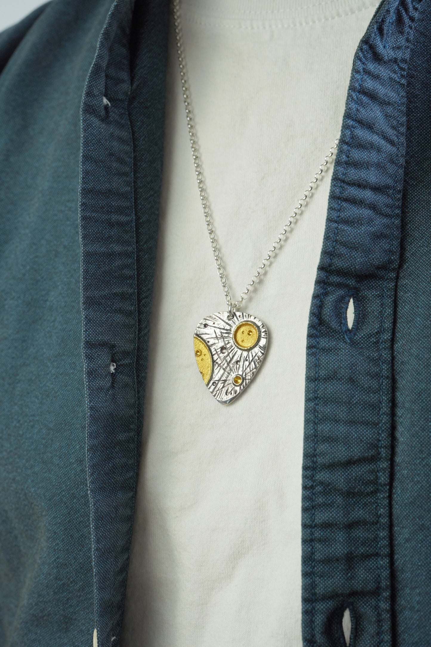 Crater Pendant (Guitar Pick)